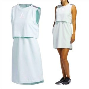 Adidas Aqua Light Blue Teal Game and Go Activewear Athleisure Dress (size M)